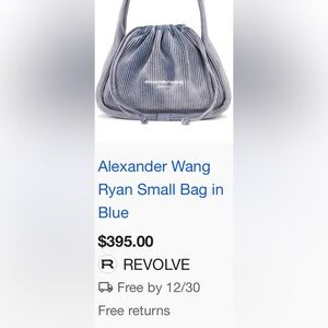 Alexander Wang Ryan Metallic Silver sparkle Shoulder Bag AS is shop revolve